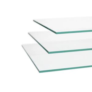 kaiserkraft Balda de cristal para vitrina, para A x P 400 x 400 mm, A x P x H 360 x 360 x 5 mm