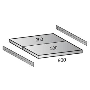 kaiserkraft Balda para estantería ensamblable CLEANA, anchura de balda 800 mm, profundidad 600 mm