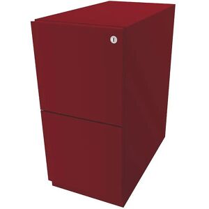 BISLEY Buck rodante Note™, con 2 cajones para archivadores colgantes, H x A 645 x 300 mm, rojo cardenal