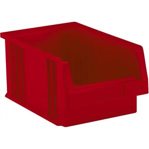 kaiserkraft Caja visualizable de polipropileno, capacidad 7,4 l, UE 10 unidades, rojo