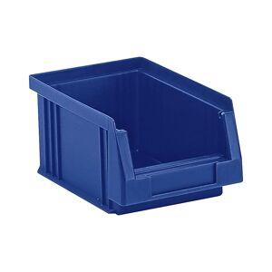 kaiserkraft Caja visualizable de polipropileno, capacidad 0,7 l, UE 25 unidades, azul