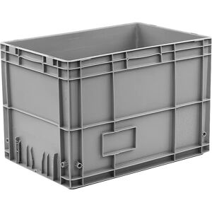 kaiserkraft Euro-recipiente apilable, capacidad 80 l, L x A x H 600 x 400 x 410 mm, PP, gris