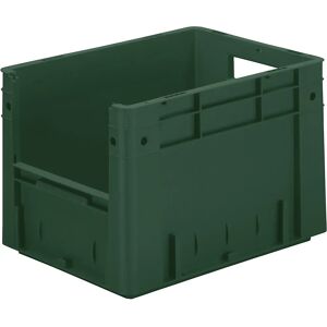 kaiserkraft Recipiente apilable euronorma, capacidad 23,3 l, L x A x H 400 x 300 x 270 mm, UE 4 unid., verde