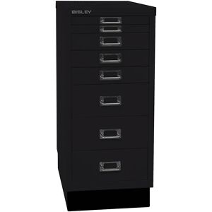 BISLEY Serie 29 MultiDrawer™, con zócalo, DIN A4, 8 cajones, negro