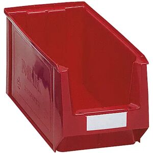 mauser Caja visualizable de polietileno, L x A x H 350 x 210 x 200 mm, rojo, UE 10 unidades