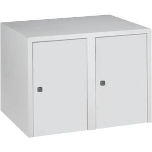 Wolf Altillo, 2 compartimentos, HxAxP 445 x 600 x 500 mm, gris luminoso