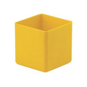 kaiserkraft Caja insertable, altura 70 mm, amarillo, LxA 74x74 mm, UE 50 unidades