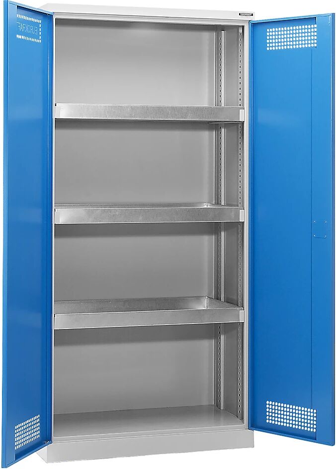 eurokraft pro Armario ecológico, con puertas de chapa maciza, 3 baldas de cubeta, anchura 950 mm