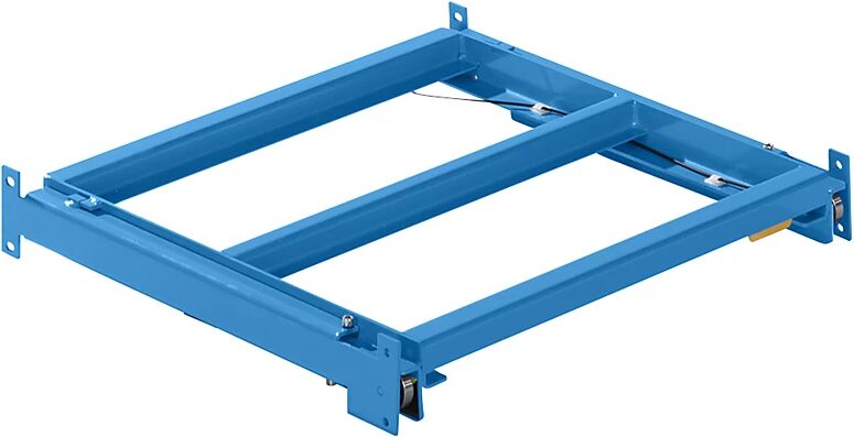 LISTA Bastidor extraíble, A x P 1290 x 1260 mm, carga por balda 800 kg, 65 % extraíble, azul luminoso