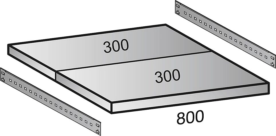 kaiserkraft Balda adicional para estantería-archivador ensamblable, profundidad 600 mm, anchura 800 mm