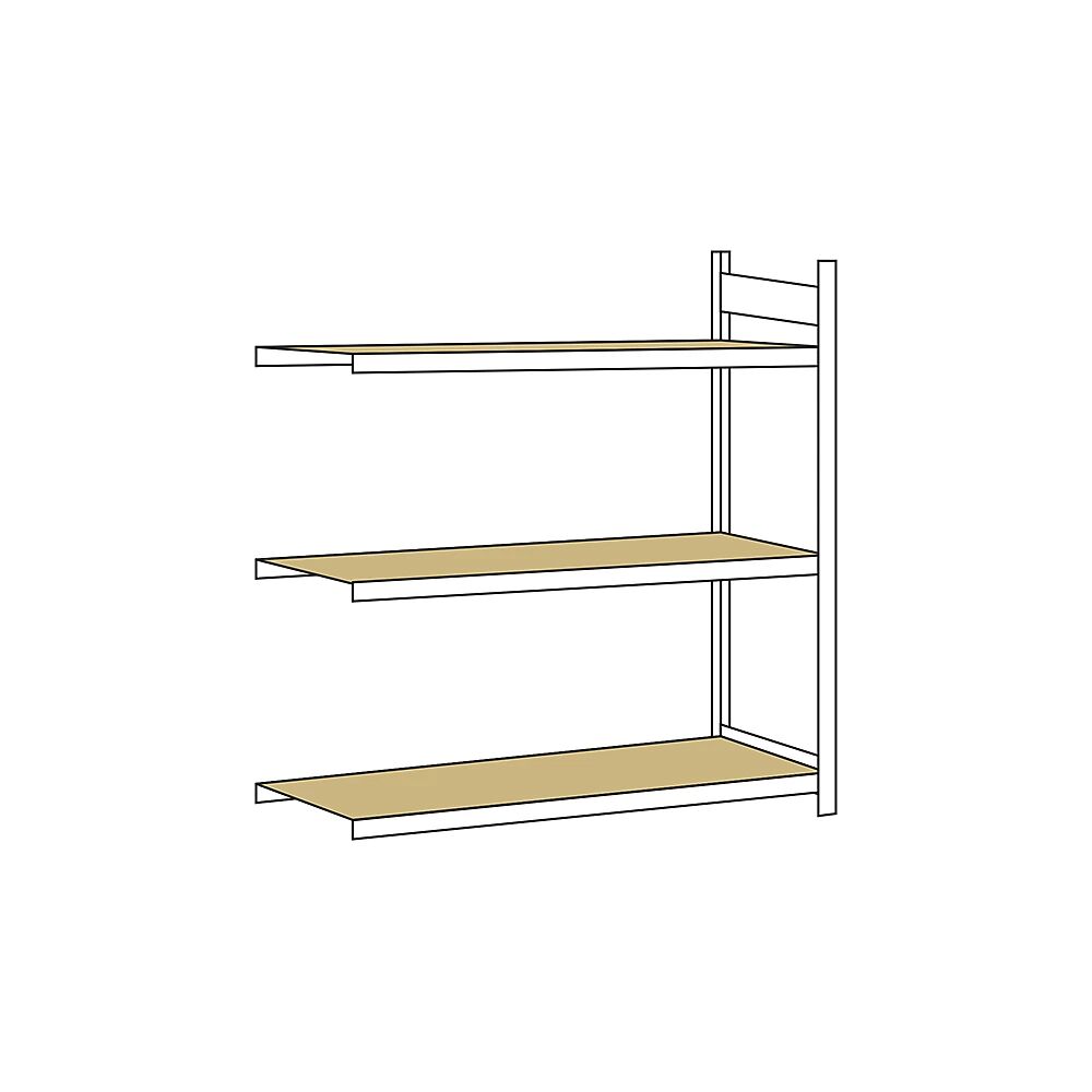 SCHULTE Estantería amplia, con tableros de aglomerado, altura 2000 mm, anchura útil 1500 mm, estantería de ampliación, profundidad 800 mm