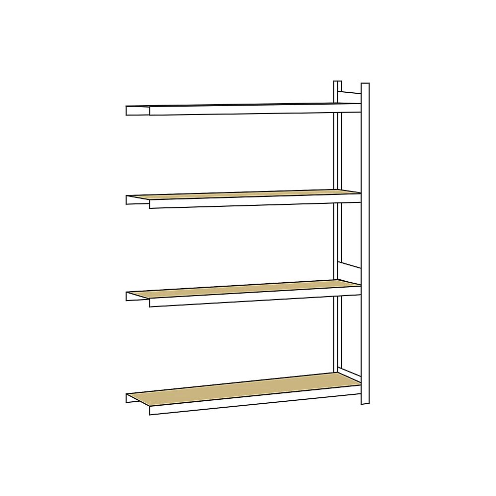 SCHULTE Estantería amplia, con tableros de aglomerado, altura 2500 mm, anchura útil 1500 mm, estantería de ampliación, profundidad 400 mm