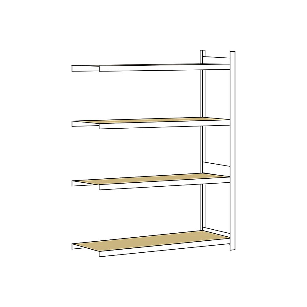 SCHULTE Estantería amplia, con tableros de aglomerado, altura 2500 mm, anchura útil 1500 mm, estantería de ampliación, profundidad 800 mm