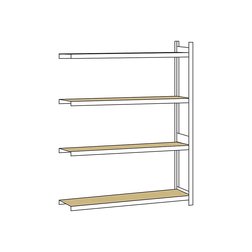 SCHULTE Estantería amplia, con tableros de aglomerado, altura 2500 mm, anchura útil 2000 mm, estantería de ampliación, profundidad 400 mm