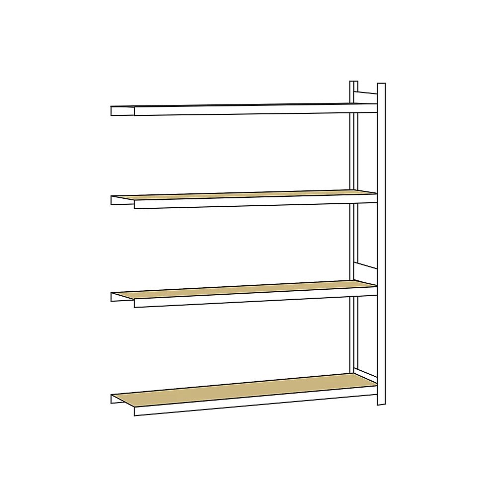 SCHULTE Estantería amplia, con tableros de aglomerado, altura 2500 mm, anchura útil 2250 mm, estantería de ampliación, profundidad 400 mm