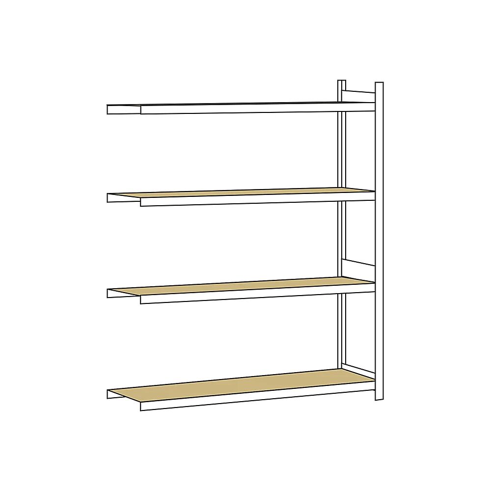 SCHULTE Estantería amplia, con tableros de aglomerado, altura 2500 mm, anchura útil 2250 mm, estantería de ampliación, profundidad 600 mm