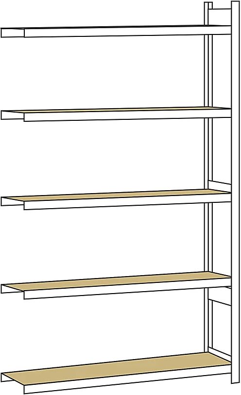 SCHULTE Estantería amplia, con tableros de aglomerado, altura 3000 mm, anchura útil 1500 mm, estantería de ampliación, profundidad 400 mm