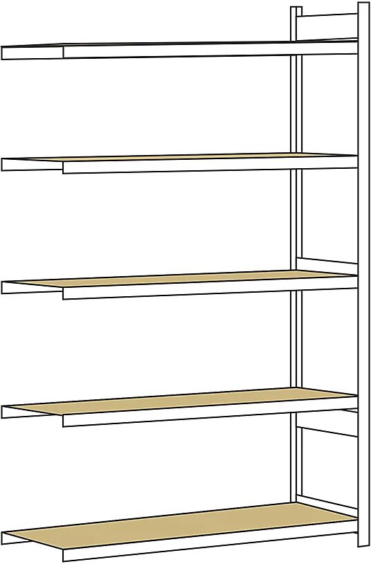 SCHULTE Estantería amplia, con tableros de aglomerado, altura 3000 mm, anchura útil 1500 mm, estantería de ampliación, profundidad 800 mm