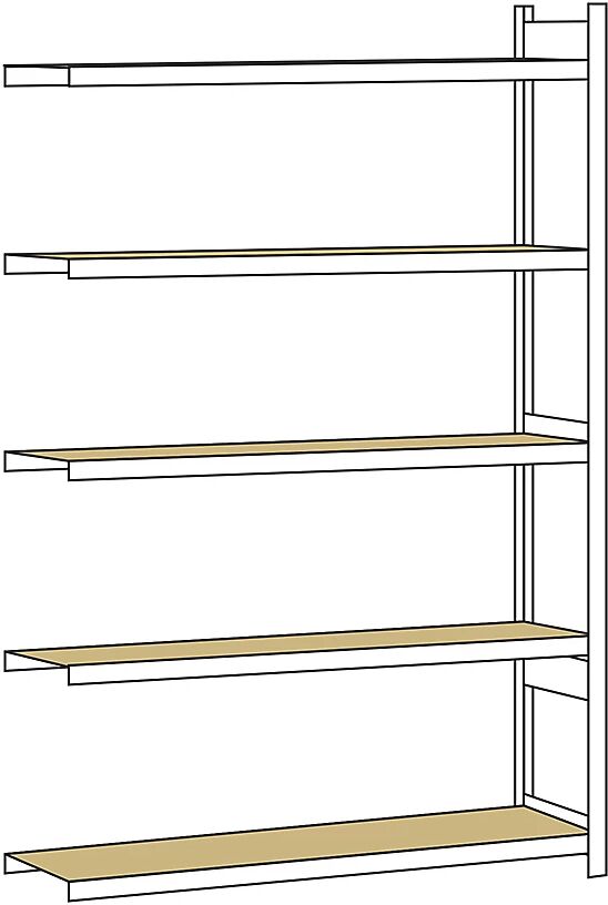 SCHULTE Estantería amplia, con tableros de aglomerado, altura 3000 mm, anchura útil 2000 mm, estantería de ampliación, profundidad 500 mm