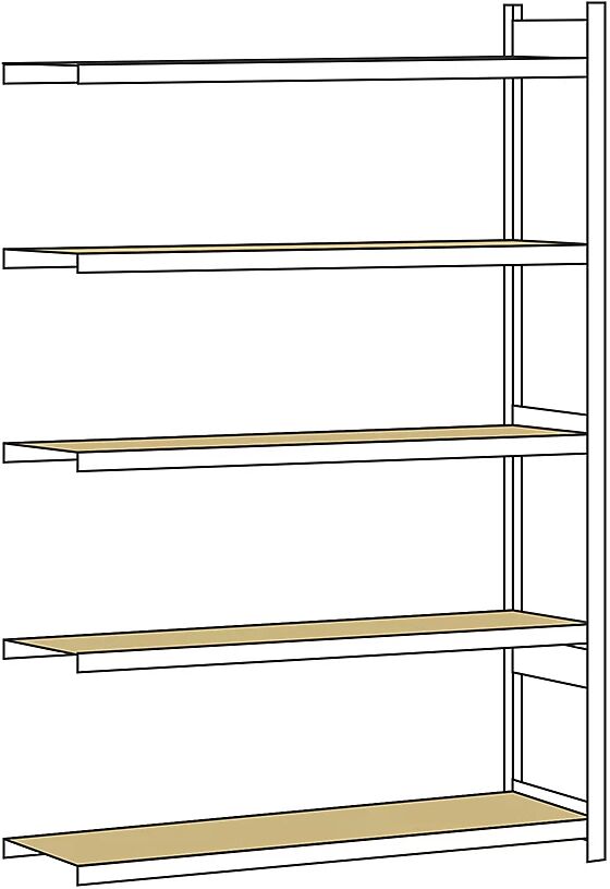 SCHULTE Estantería amplia, con tableros de aglomerado, altura 3000 mm, anchura útil 2000 mm, estantería de ampliación, profundidad 600 mm