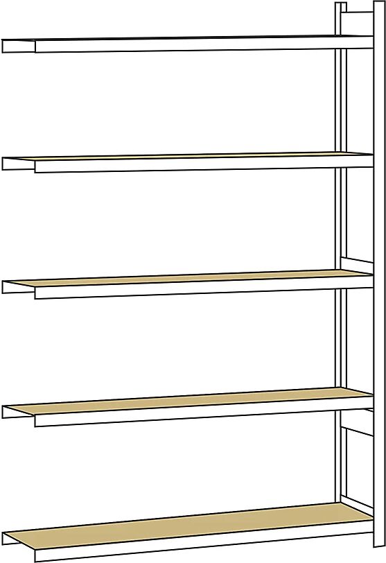 SCHULTE Estantería amplia, con tableros de aglomerado, altura 3000 mm, anchura útil 2250 mm, estantería de ampliación, profundidad 400 mm