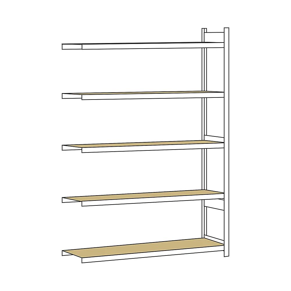 SCHULTE Estantería amplia, con tableros de aglomerado, altura 3000 mm, anchura útil 2250 mm, estantería de ampliación, profundidad 600 mm