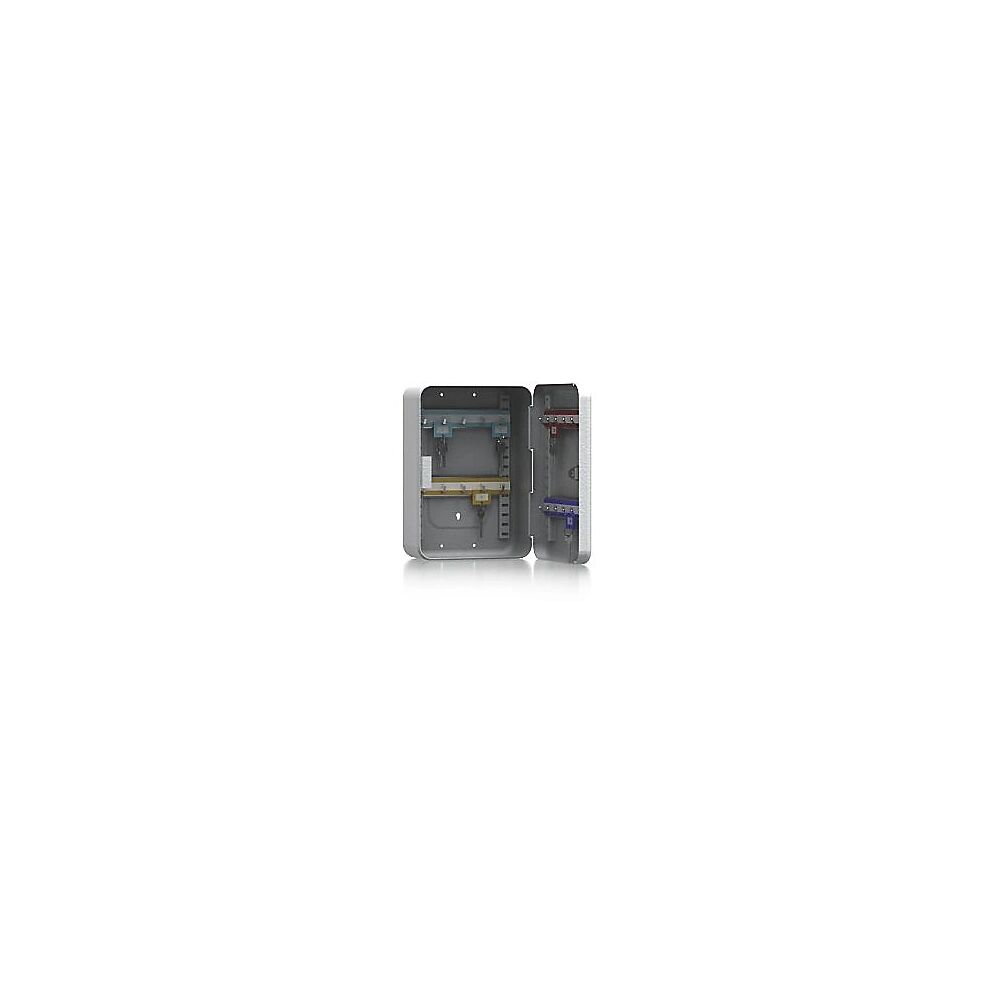 kaiserkraft Caja para llaves de chapa de acero, gris luminoso, H x A x P 250 x 180 x 90 mm, 20 ganchos