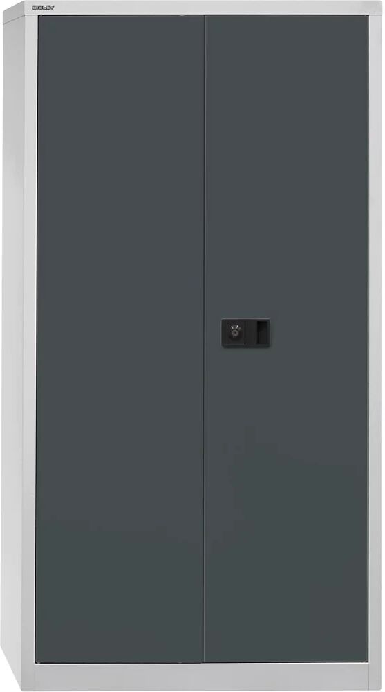 BISLEY Armario de puertas batientes UNIVERSAL, H x A x P 1806 x 914 x 400 mm, 3 baldas, 4 pisos de archivadores, gris luminoso / antracita