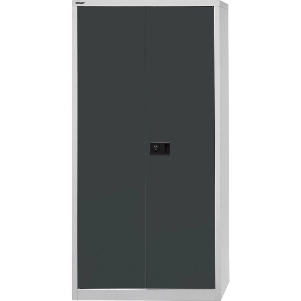 BISLEY Armario de puertas batientes UNIVERSAL, H x A x P 1950 x 914 x 400 mm, 4 baldas galvanizadas, 5 pisos de archivadores, gris luminoso / antracita