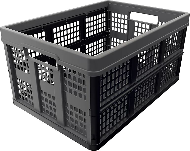 kaiserkraft Caja plegable CLAX, capacidad 46 l, gris, a partir de 10 unid.