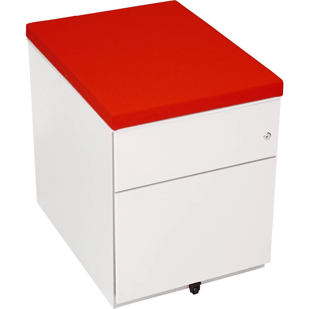 BISLEY Cojín de asiento, A x P 422 x 777 mm, rojo