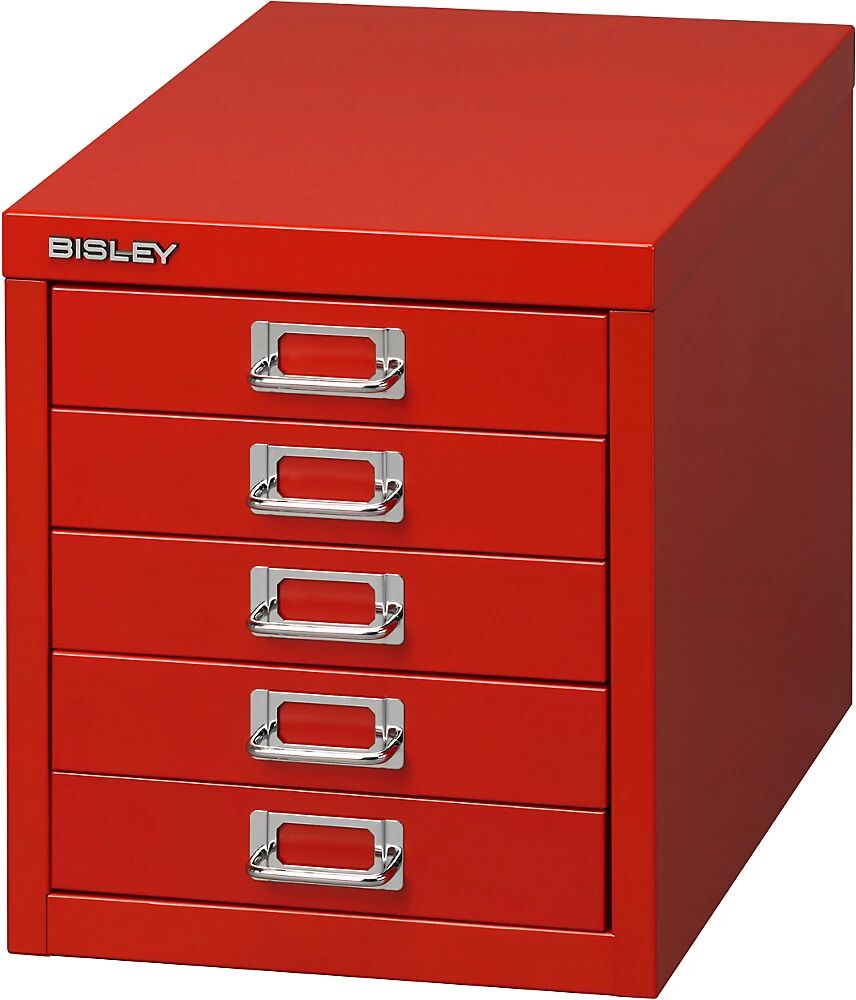 BISLEY Serie 39 MultiDrawer™, DIN A4, 5 cajones, rojo cardenal