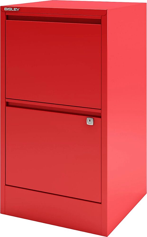 BISLEY Armario para archivadores colgantes HomeFiler, 2 archivadores colgantes, rojo cardenal