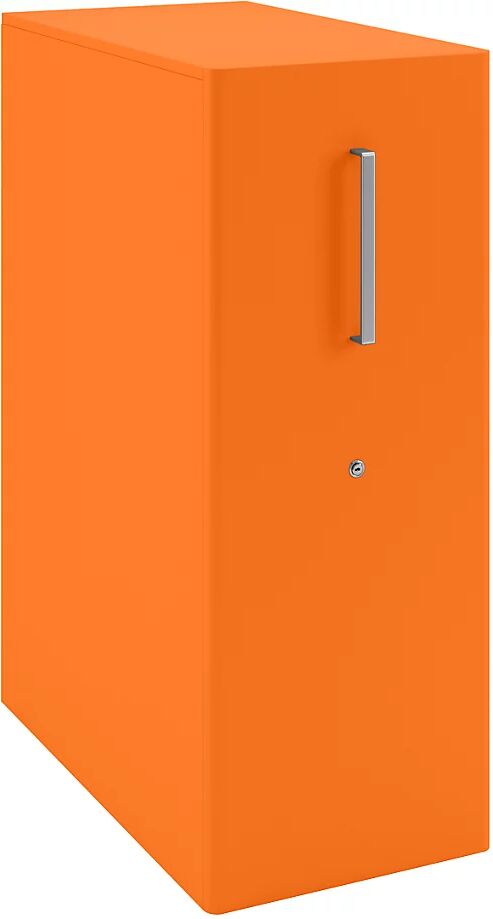 BISLEY Mueble auxiliar Tower™ 4, con cubierta, colocación a la izquierda, 3 baldas, naranja