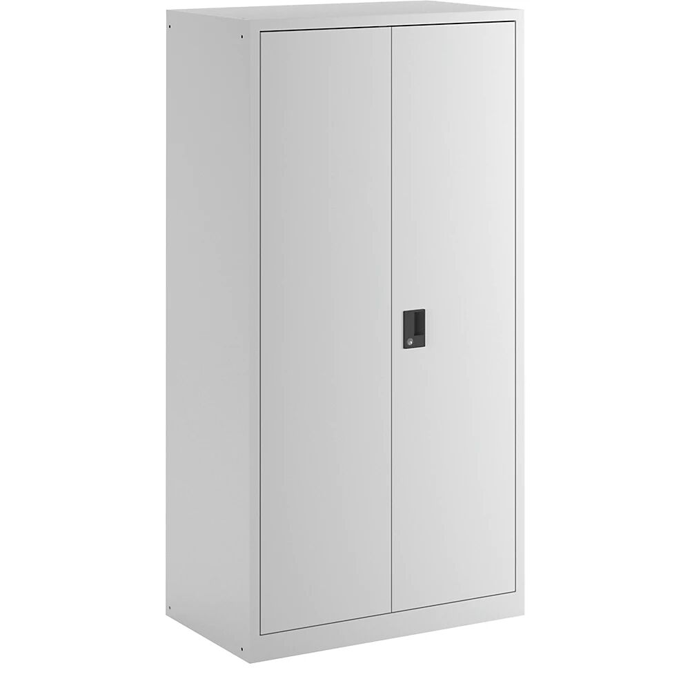 LISTA Armario de puertas batientes, H x A x P 1950 x 1000 x 580 mm, cuerpo vacío, gris luminoso