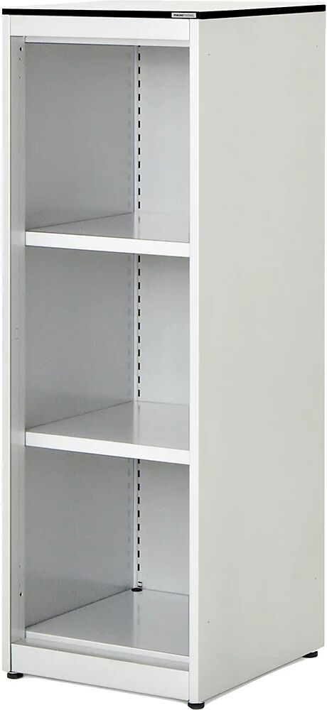 mauser Estantería combinada, H x A x P 1168 x 400 x 432 mm, tablero de núcleo macizo, 2 baldas, blanco puro / blanco