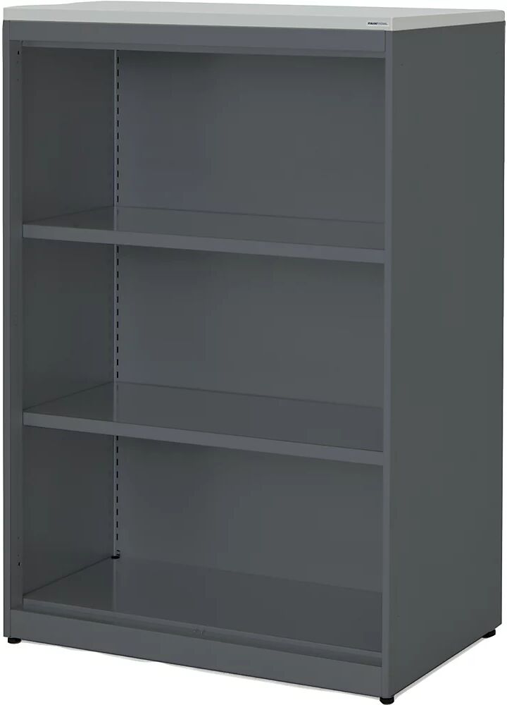 mauser Estantería combinada, H x A x P 1180 x 800 x 432 mm, tablero de plástico, 2 baldas, gris antracita / gris luminoso