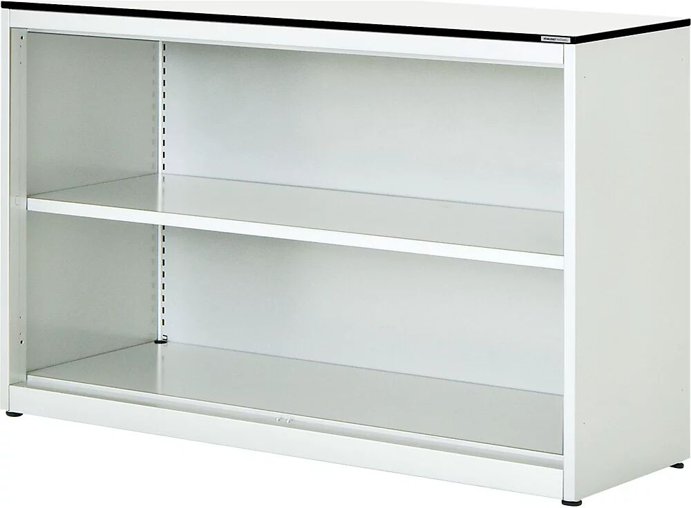 mauser Estantería combinada, H x A x P 818 x 1200 x 432 mm, tablero de núcleo macizo, 1 balda, blanco puro / blanco