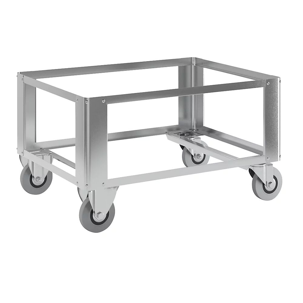 ZARGES Carrito de aluminio W152, para caja de aluminio, L x A x H exteriores 790 x 590 x 452,5 mm