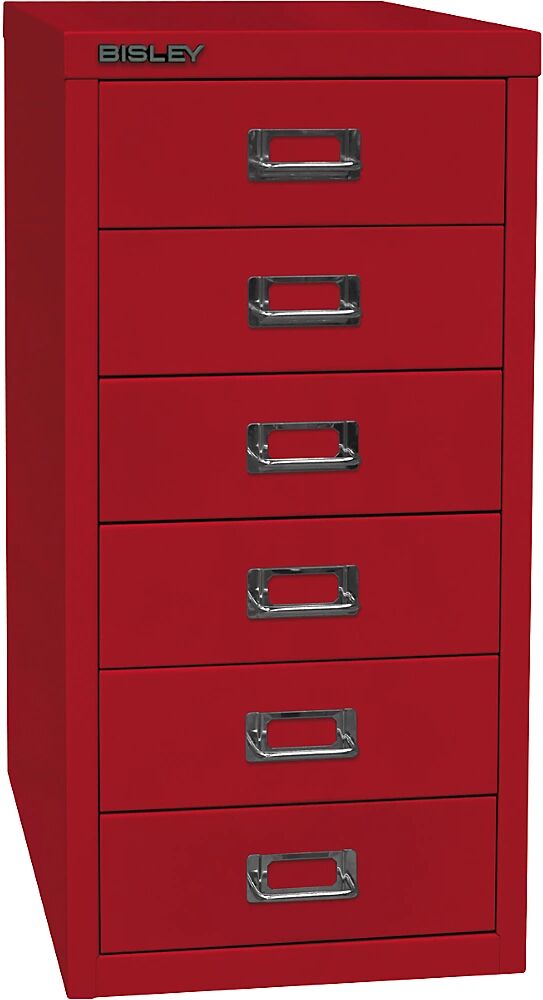 BISLEY Serie 29 MultiDrawer™, DIN A4, 6 cajones, rojo cardenal