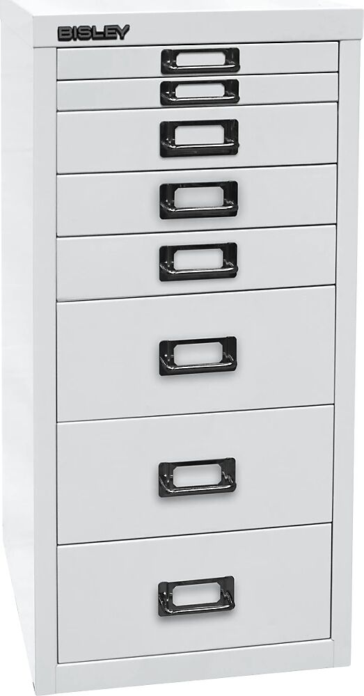 BISLEY Serie 29 MultiDrawer™, DIN A4, 8 cajones, blanco tráfico