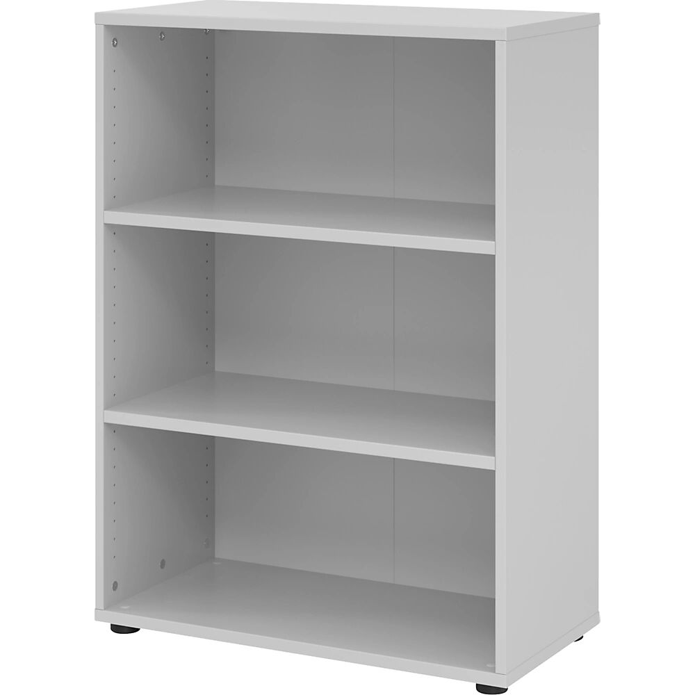 kaiserkraft VERA-ZWO - Estantería de oficina, H x A x P 1100 x 800 x 400 mm, 3 pisos de archivadores, gris luminoso