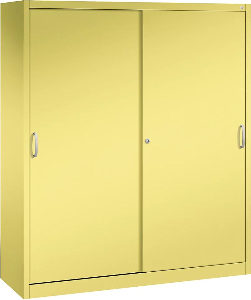 C+P Armario de puertas correderas ACURADO, 8 baldas, H x A x P 1950 x 1600 x 500 mm, amarillo azufre