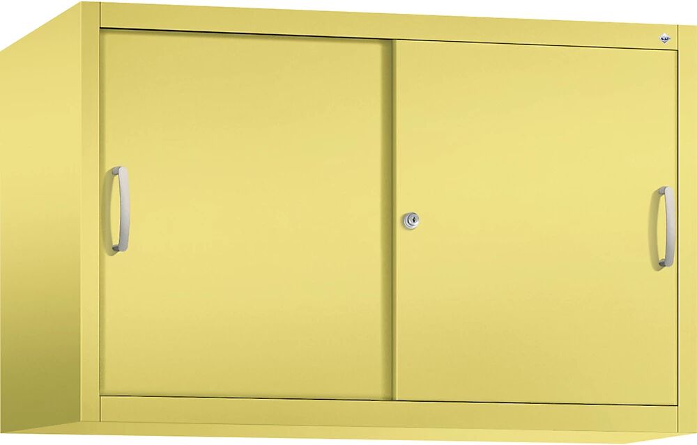 C+P Altillo con puertas correderas ACURADO, 1 balda, H x A x P 790 x 1200 x 500 mm, amarillo azufre