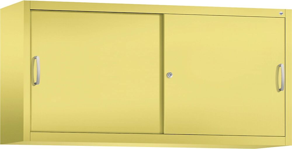 C+P Altillo con puertas correderas ACURADO, 2 baldas, H x A x P 790 x 1600 x 400 mm, amarillo azufre