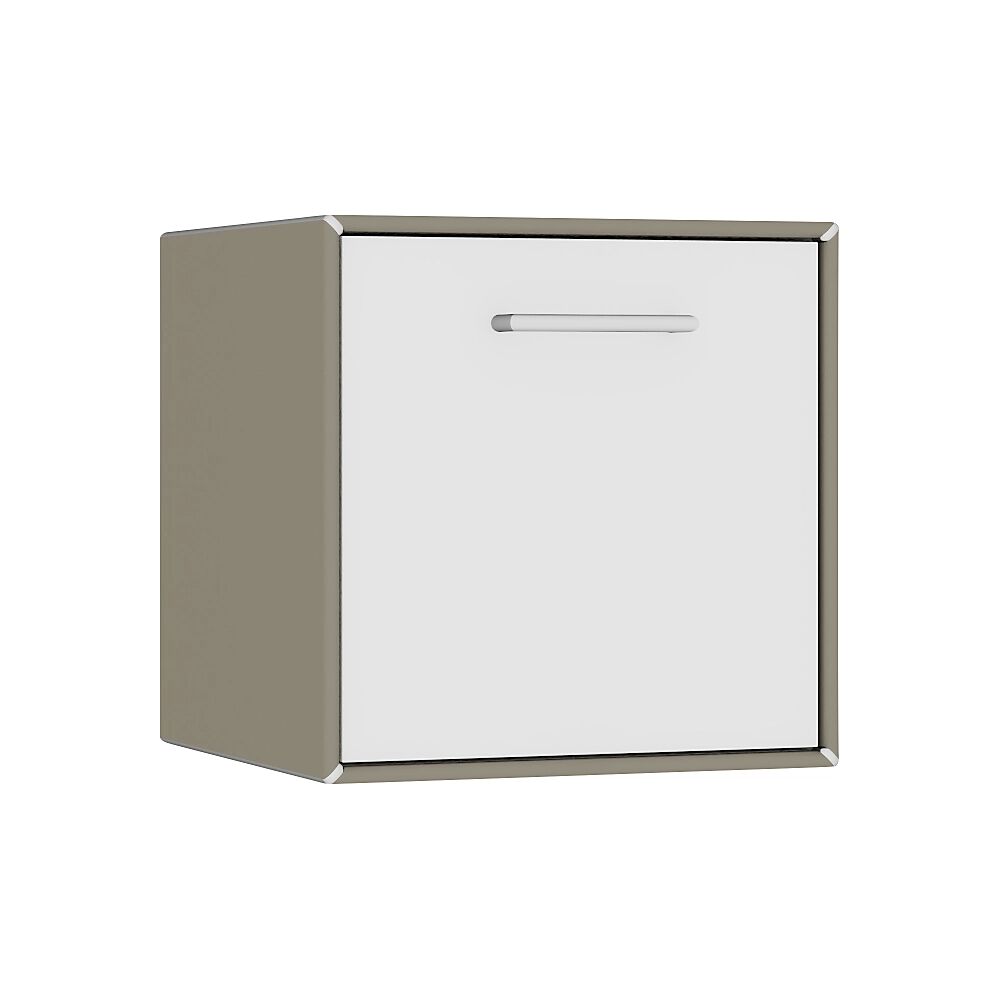 mauser Compartimento individual, para colgar, 1 cajón, anchura 385 mm, gris beige / blanco puro