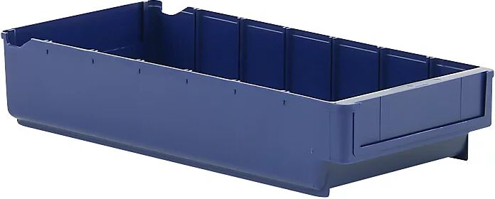 kaiserkraft Caja de polipropileno para estanterías, azul, LxAxH 400 x 188 x 80 mm, UE 20 unidades