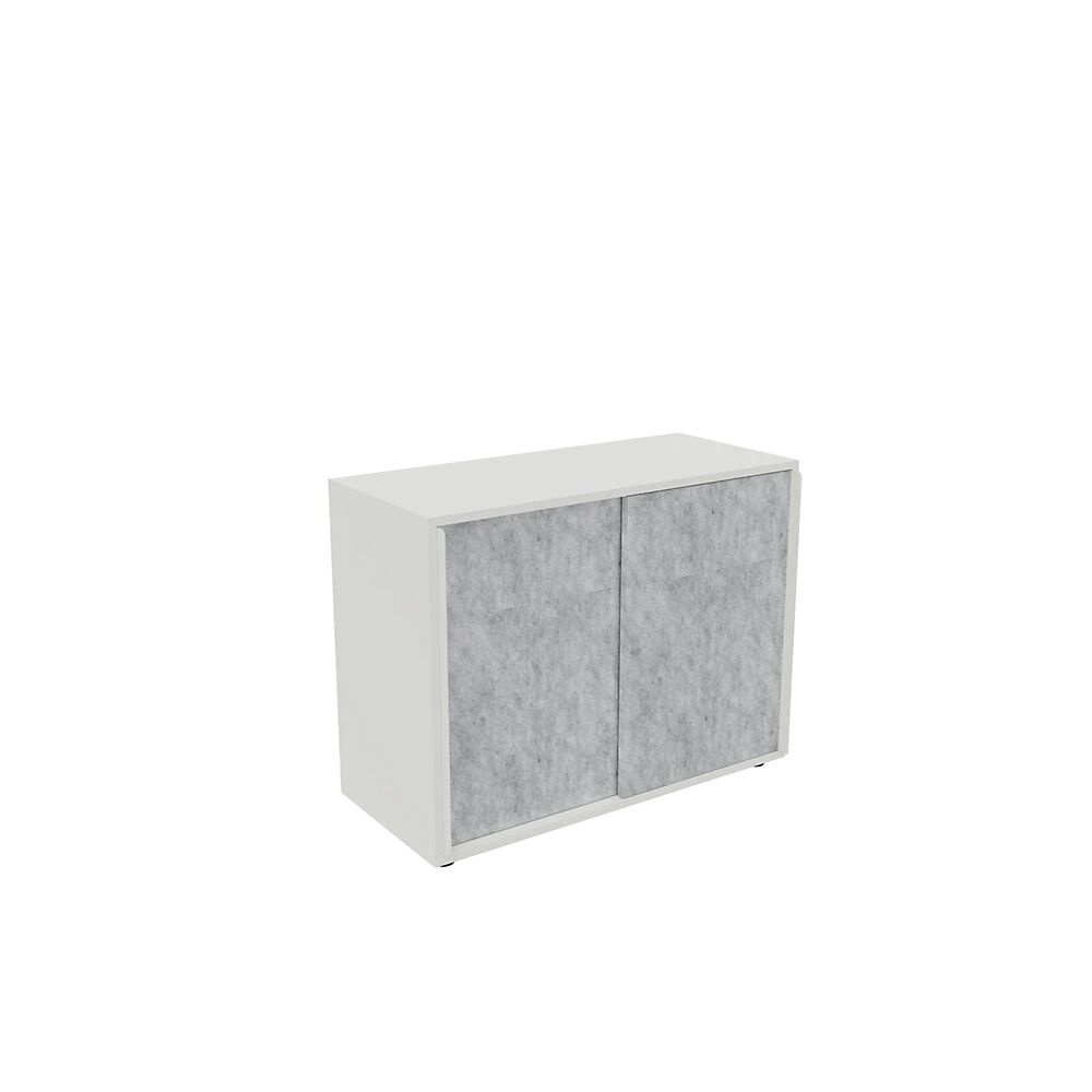 kaiserkraft Armario de puertas correderas NEOTEX con frente acústico, H x A x P 775 x 1000 x 440 mm, frente gris marmóreo