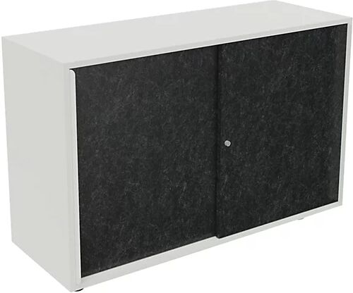 kaiserkraft Armario de puertas correderas NEOTEX con frente acústico, H x A x P 775 x 1200 x 440 mm, frente antracita