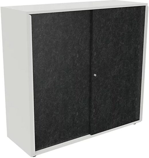 kaiserkraft Armario de puertas correderas NEOTEX con frente acústico, H x A x P 1150 x 1200 x 440 mm, frente antracita